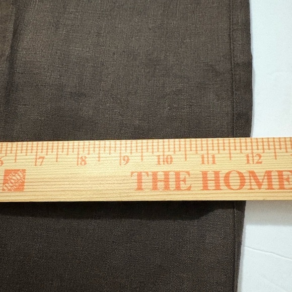 Lino by Chico's Chocolate Brown Linen Pull On Cropped Relaxed Fit Elastic Waist - Picture 11 of 11